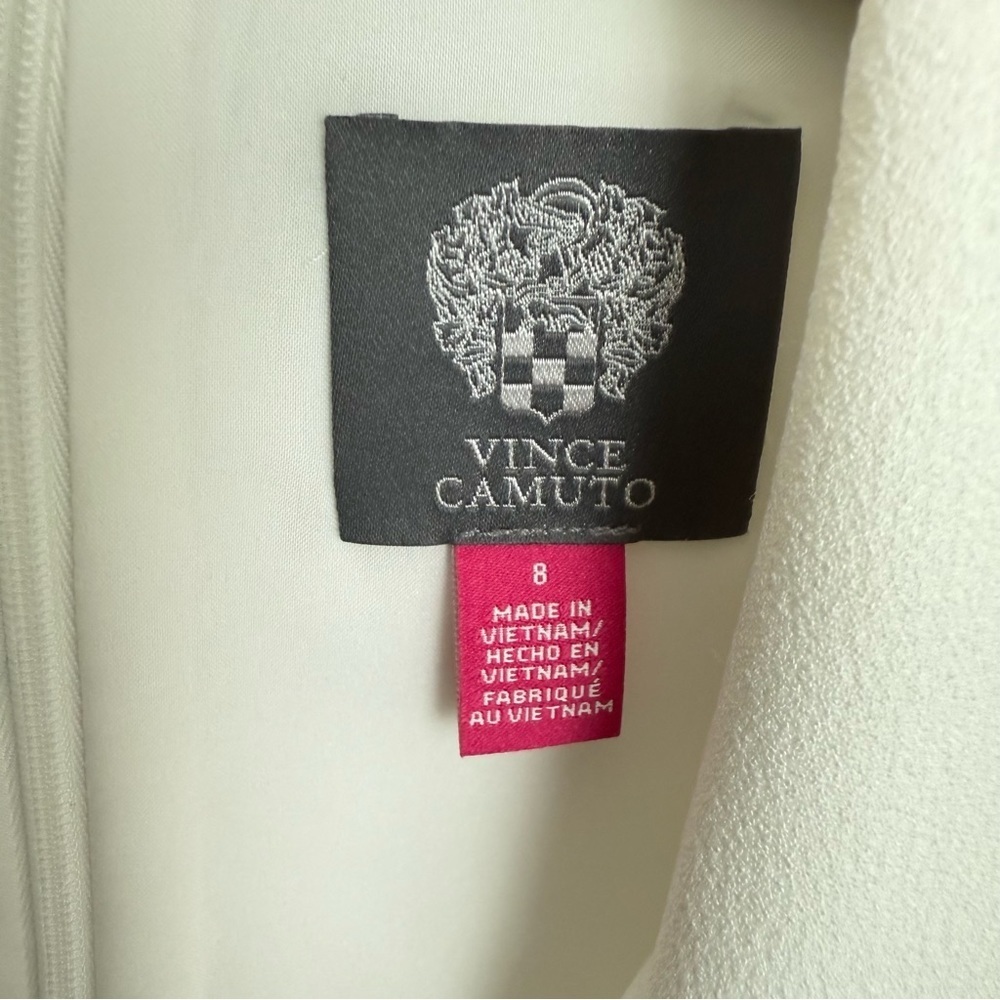 NWT Vince Camuto Notch Collar Long Sleeve Stretch White Crepe Blazer Dress - Picture 6 of 7